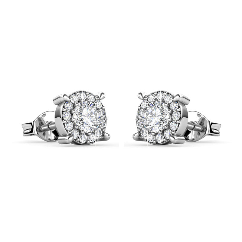 Boat Wheel Crystal Earrings DE0004 by Veecans Jewellery with crystals from Swarovski