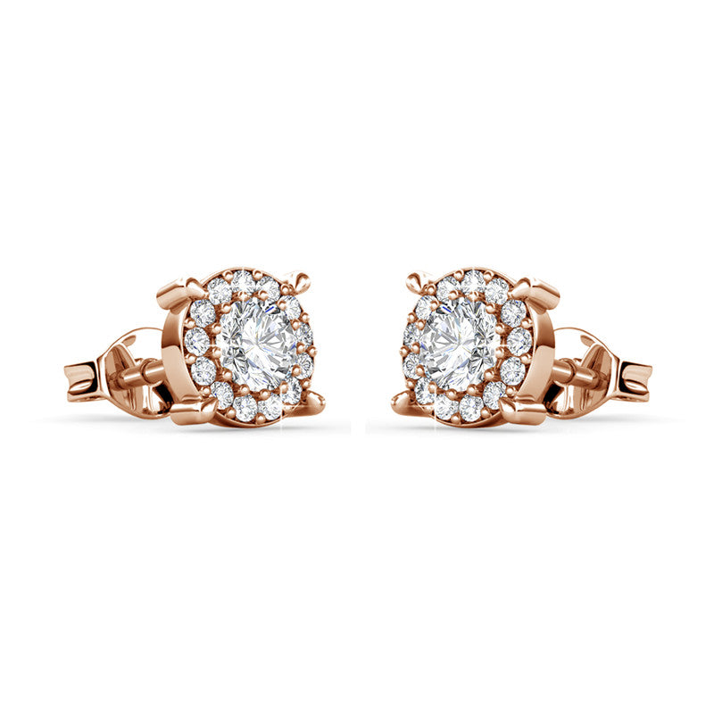 Boat Wheel Crystal Earrings DE0004 by Veecans Jewellery with crystals from Swarovski