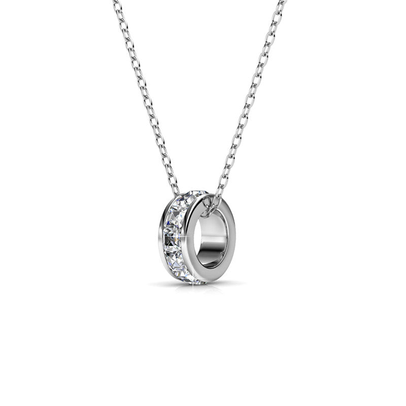 Square Roller Crystal Pendant DP0583 by Veecans Jewellery with crystals from Swarovski