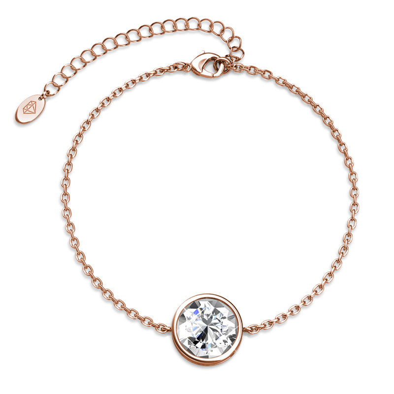 Juliet White Crystal Bracelet DB0020 by Veecans Jewellery with crystals from Swarovski