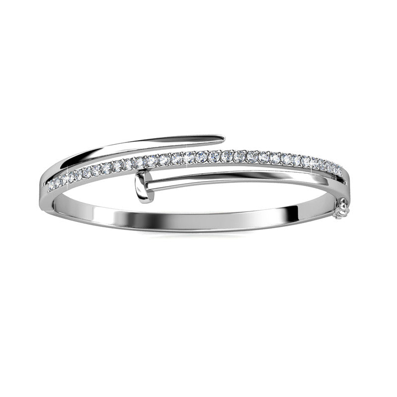 Knotty Nail Crystal Bangle DB0160 by Veecans Jewellery with crystals from Swarovski