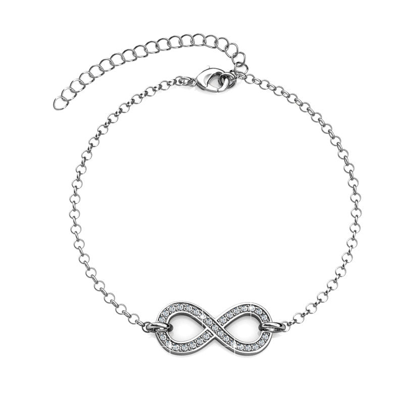 Infinity Eight Crystal Bracelet DB0093 by Veecans Jewellery with crystals from Swarovski