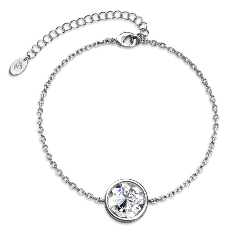 Juliet White Crystal Bracelet DB0020 by Veecans Jewellery with crystals from Swarovski