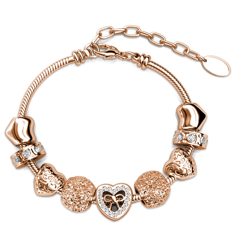 Charmaine Love Crystal Bracelet DB0140 by Veecans Jewellery with crystals from Swarovski