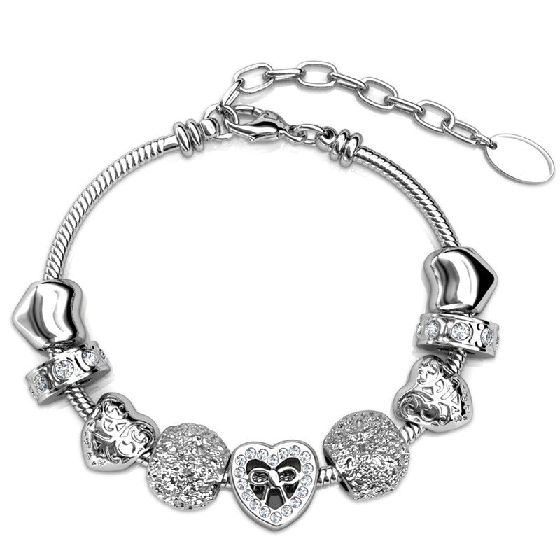 Charmaine Love Crystal Bracelet DB0140 by Veecans Jewellery with crystals from Swarovski