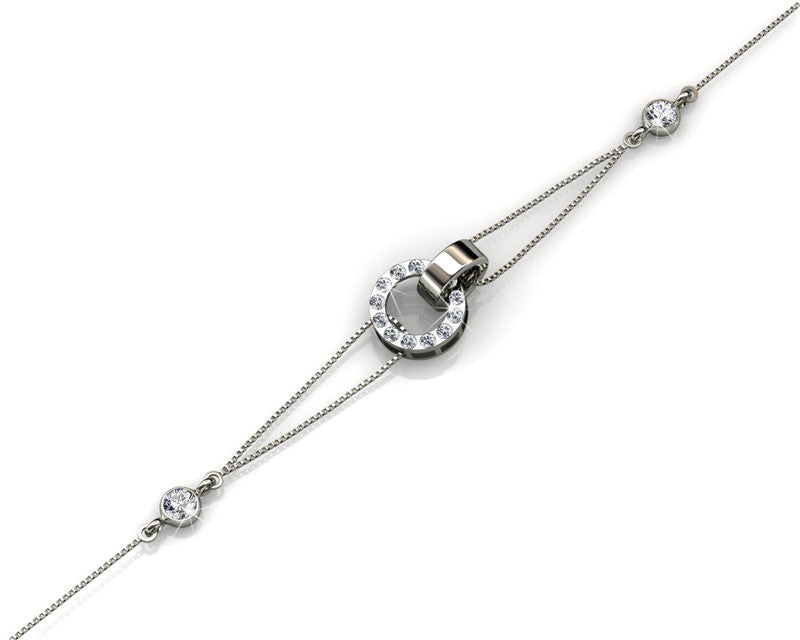 Circle Me Crystal Bracelet DB0051 by Veecans Jewellery with crystals from Swarovski