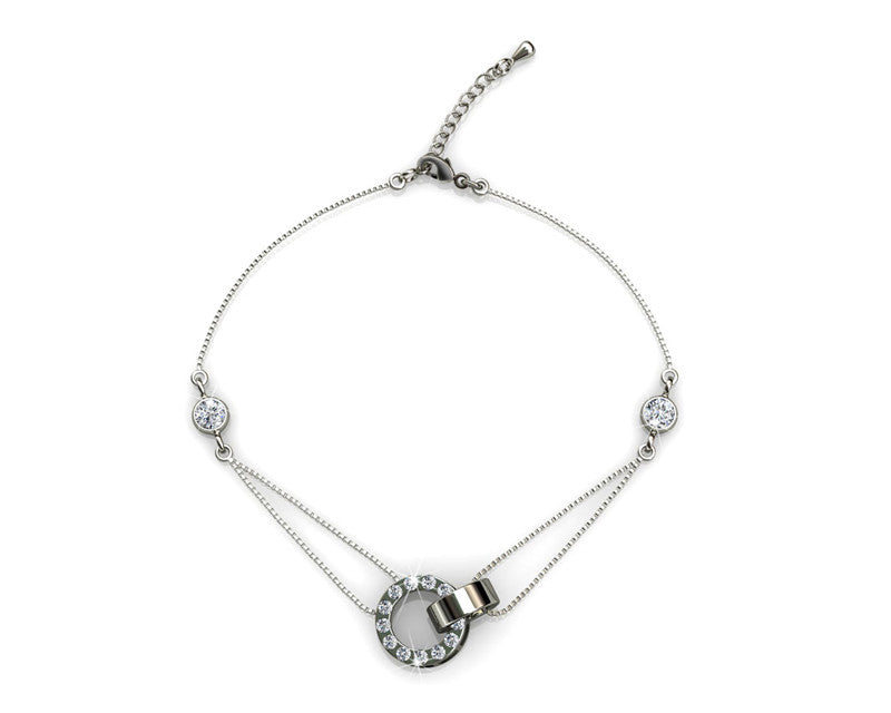 Circle Me Crystal Bracelet DB0051 by Veecans Jewellery with crystals from Swarovski