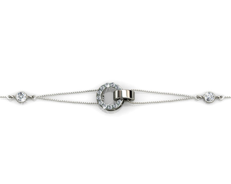 Circle Me Crystal Bracelet DB0051 by Veecans Jewellery with crystals from Swarovski
