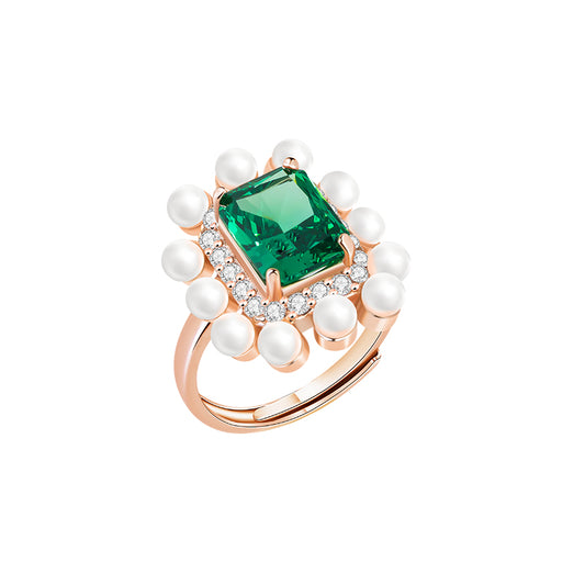 Classic Elegance Collection - Square Pearl Ring