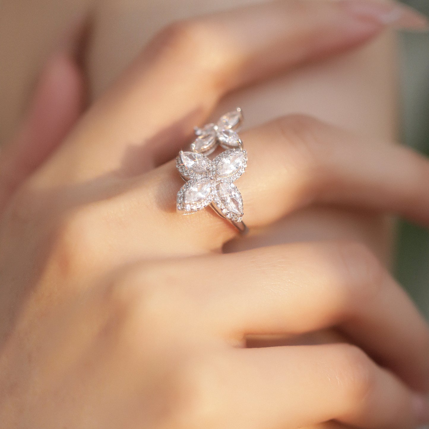Floral Collection - Four-Leaf Clover Ring