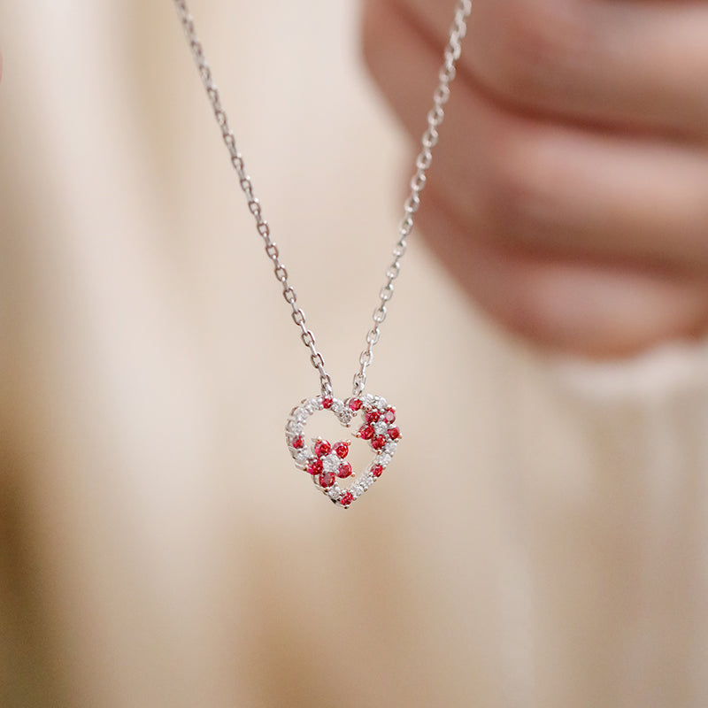 Flower Language Series Heart Necklace