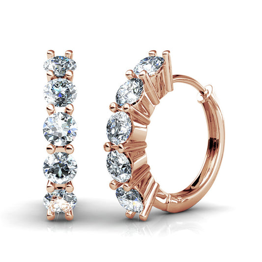 Charming Crystal Earrings DE0043 by Veecans Jewellery with crystals from Swarovski