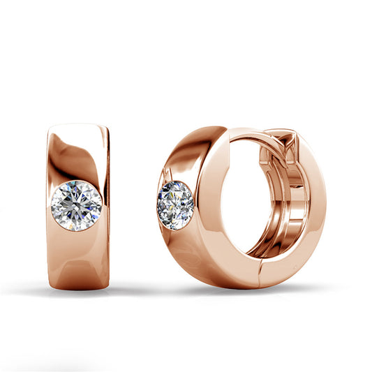Ring Crystal Earrings DE0040 by Veecans Jewellery with crystals from Swarovski