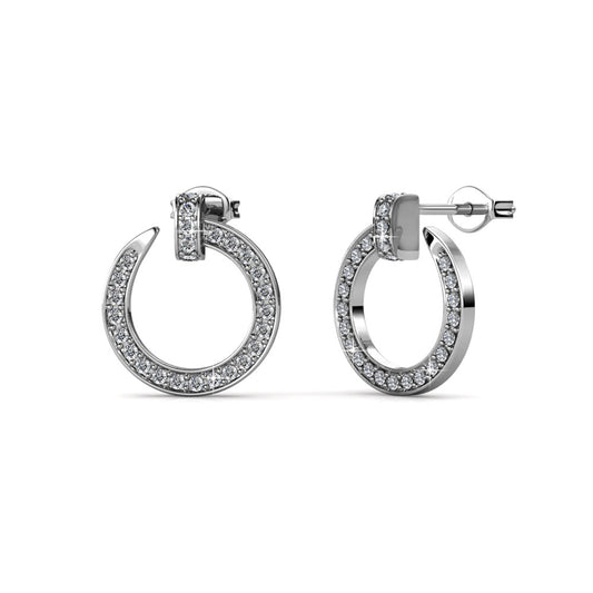 Cyncerity Nail Crystal Earrings DE0363 by Veecans Jewellery with crystals from Swarovski