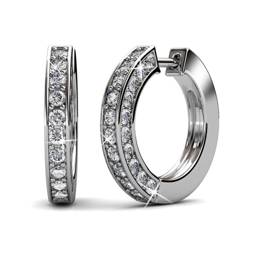 Perry Clip Crystal Earrings DE0035 by Veecans Jewellery with crystals from Swarovski
