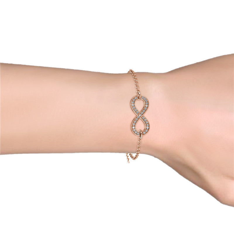 Infinity Eight Crystal Bracelet DB0093 by Veecans Jewellery with crystals from Swarovski
