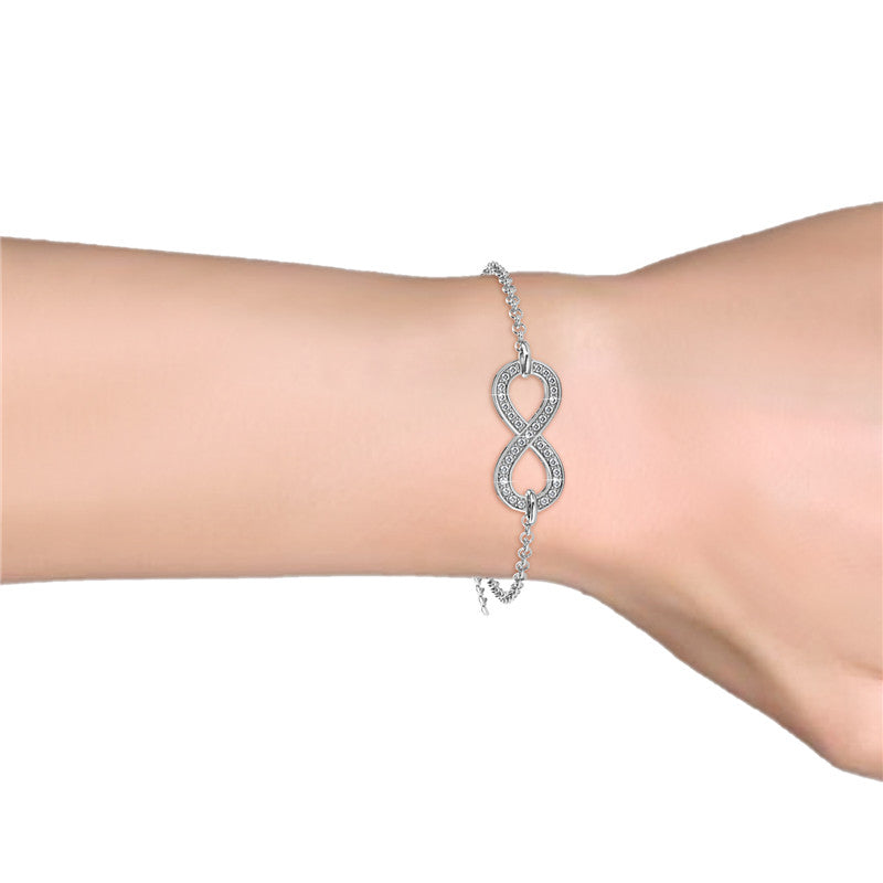 Infinity Eight Crystal Bracelet DB0093 by Veecans Jewellery with crystals from Swarovski