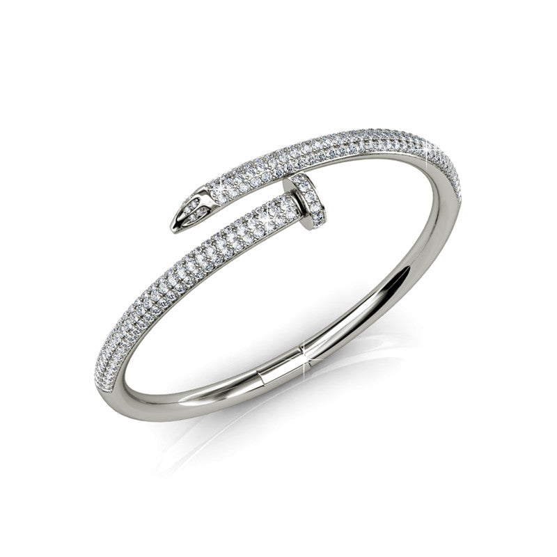 Nail Crystal Bangle DB0104 by Veecans Jewellery with crystals from Swarovski