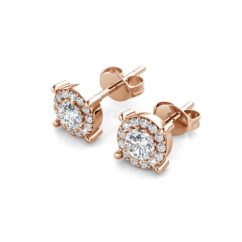 Boat Wheel Crystal Earrings DE0004 by Veecans Jewellery with crystals from Swarovski