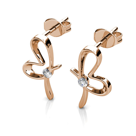 Posie Butterfly Crystal Earrings DE0121 by Veecans Jewellery with crystals from Swarovski