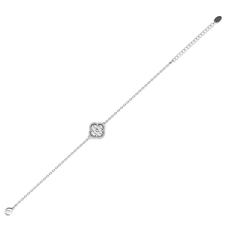 Elegant Clover Crystal Bracelet DB0130 by Veecans Jewellery with crystals from Swarovski