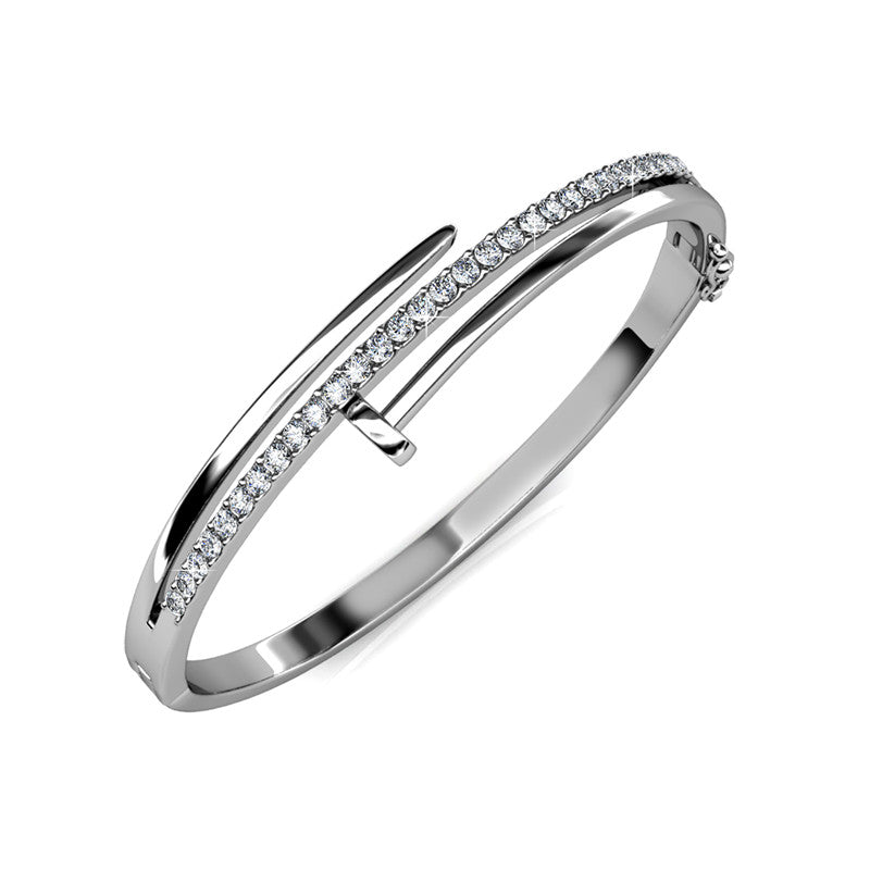 Knotty Nail Crystal Bangle DB0160 by Veecans Jewellery with crystals from Swarovski